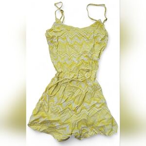 Fossil Yellow And White Womens Romper Size Medium